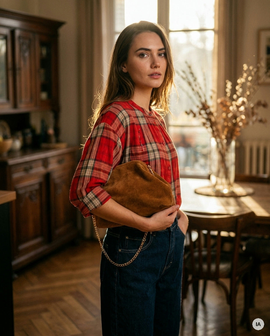 SAC BANDOULIERE EDGARD CAMEL - CINNAMON Sac à main — Image générée par IA