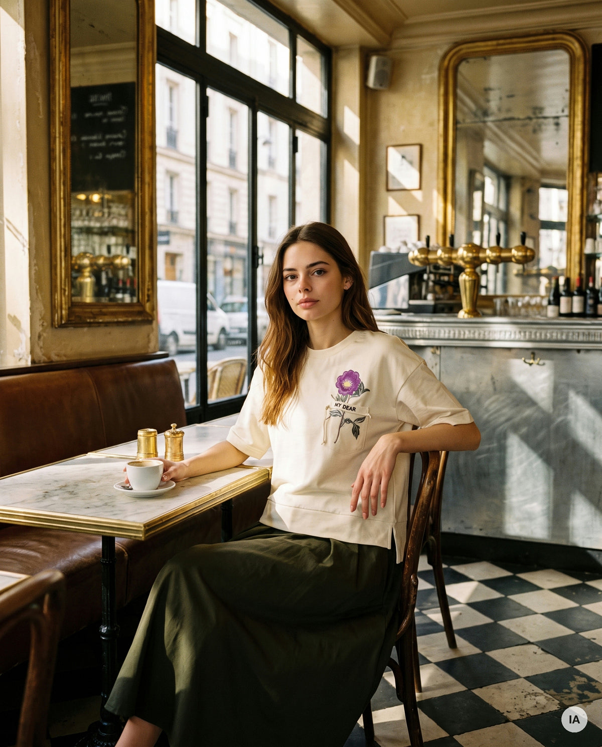 T-SHIRT SOHANNE IVOIRE - ORFEO T-shirt — Image générée par IA