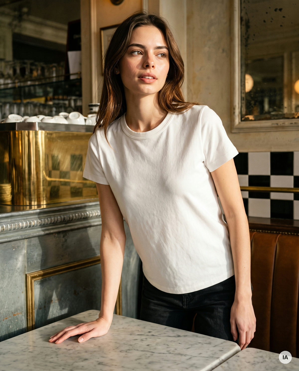 TSHIRT ONI BEIGE - ORAIJE T-shirt — Image générée par IA