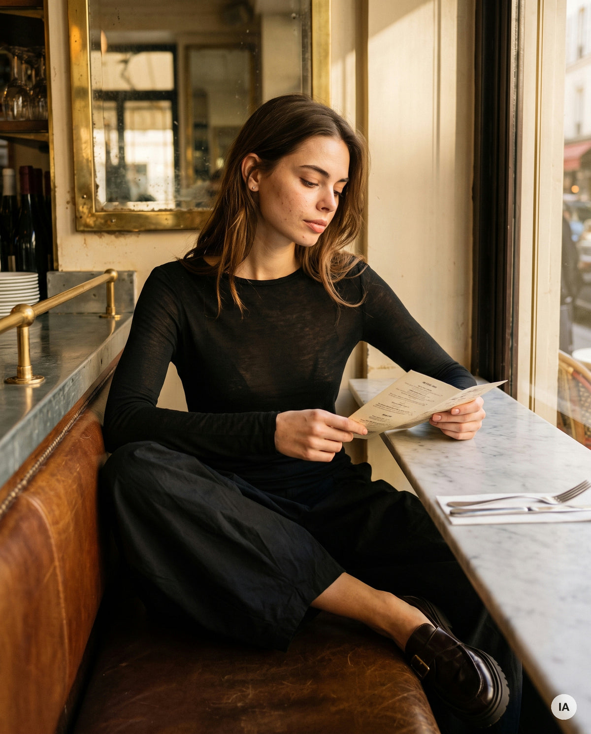 TSHIRT PRIMA NOIR - W STUDIO Top — Image générée par IA