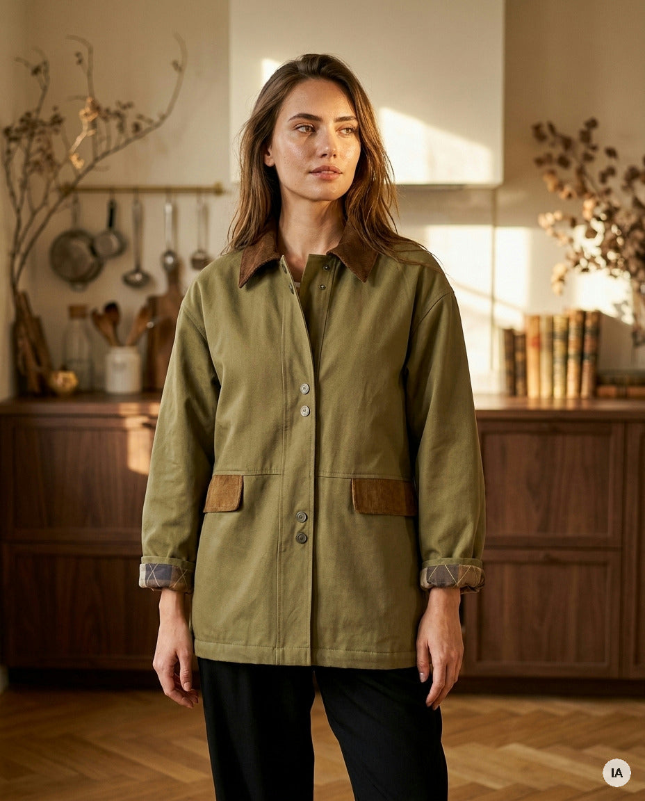 VESTE DUSTY BEIGE - ORFEO VESTE — Image générée par IA