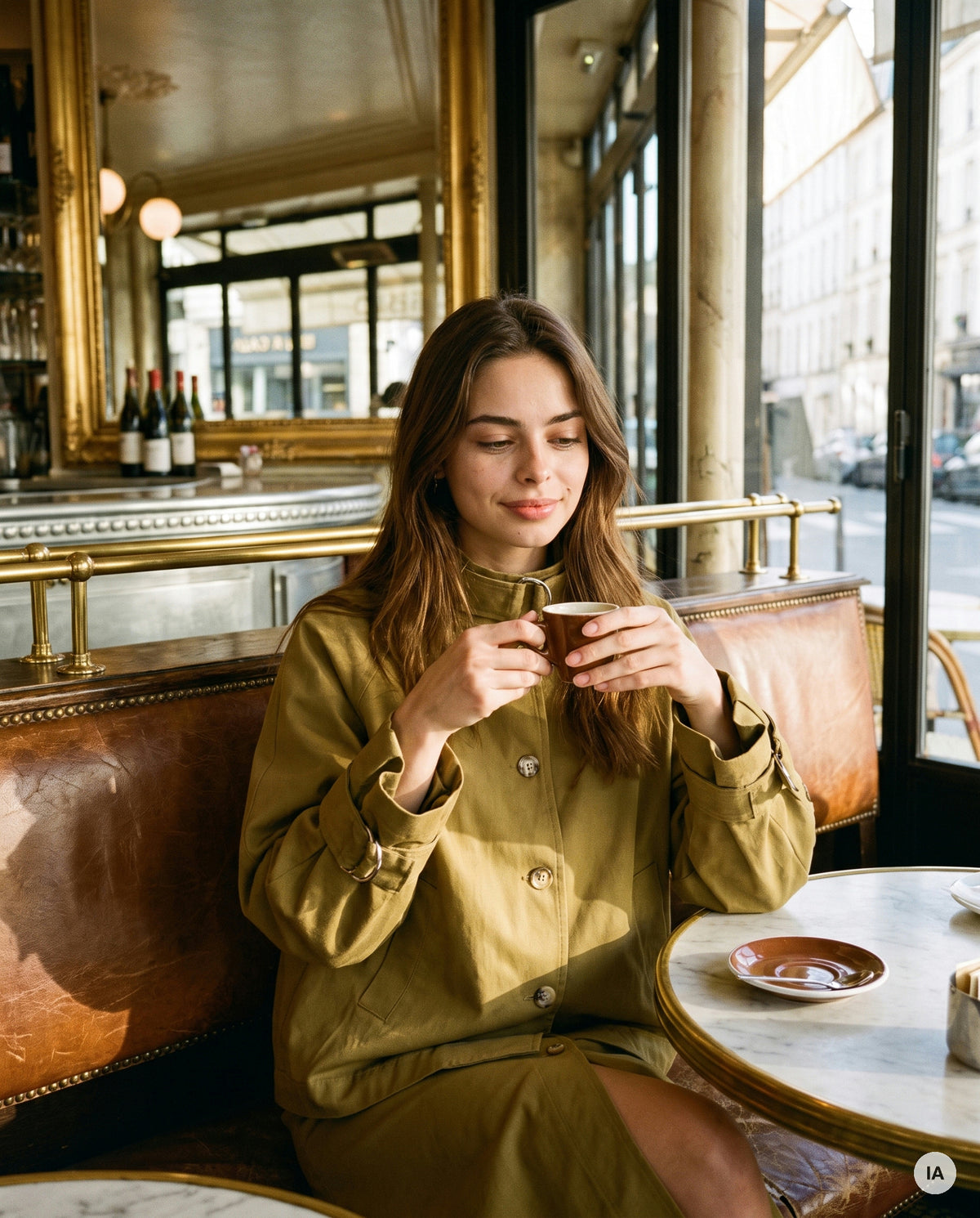 VESTE NEWPORT BEIGE - MINUIT DOUZE Veste — Image générée par IA