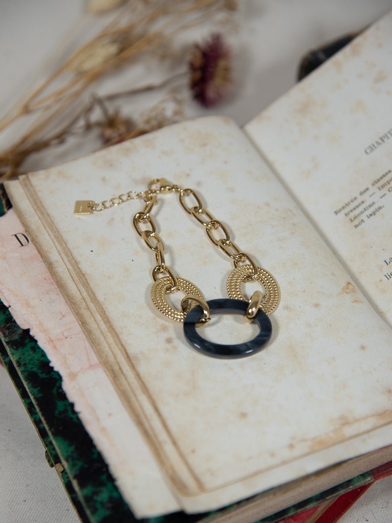Bracelet Alexandra DORE/NOIR - MILË MILA Bracelet pour femme