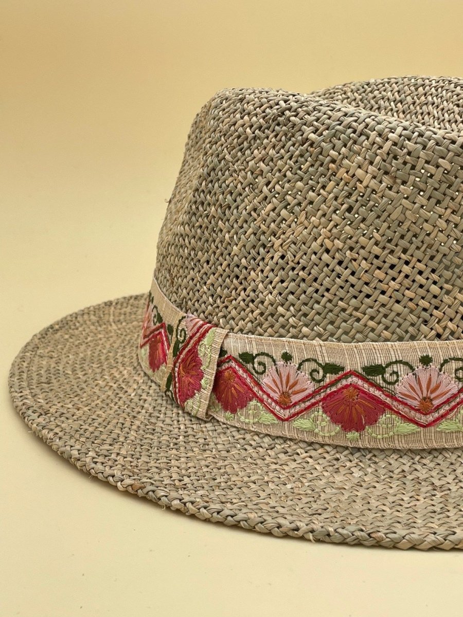 Chapeau Panama FLEURS - MARADJI Chapeau pour femme