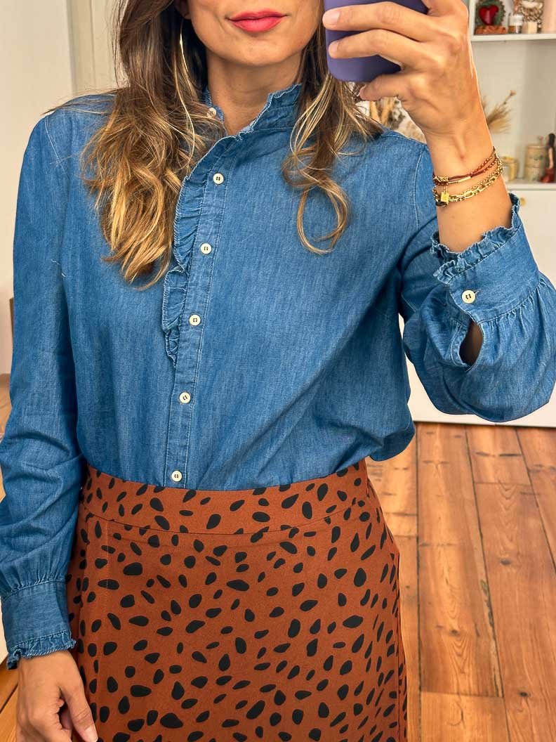 Chemise Naelle JEAN bleu - YCOO Top pour femme