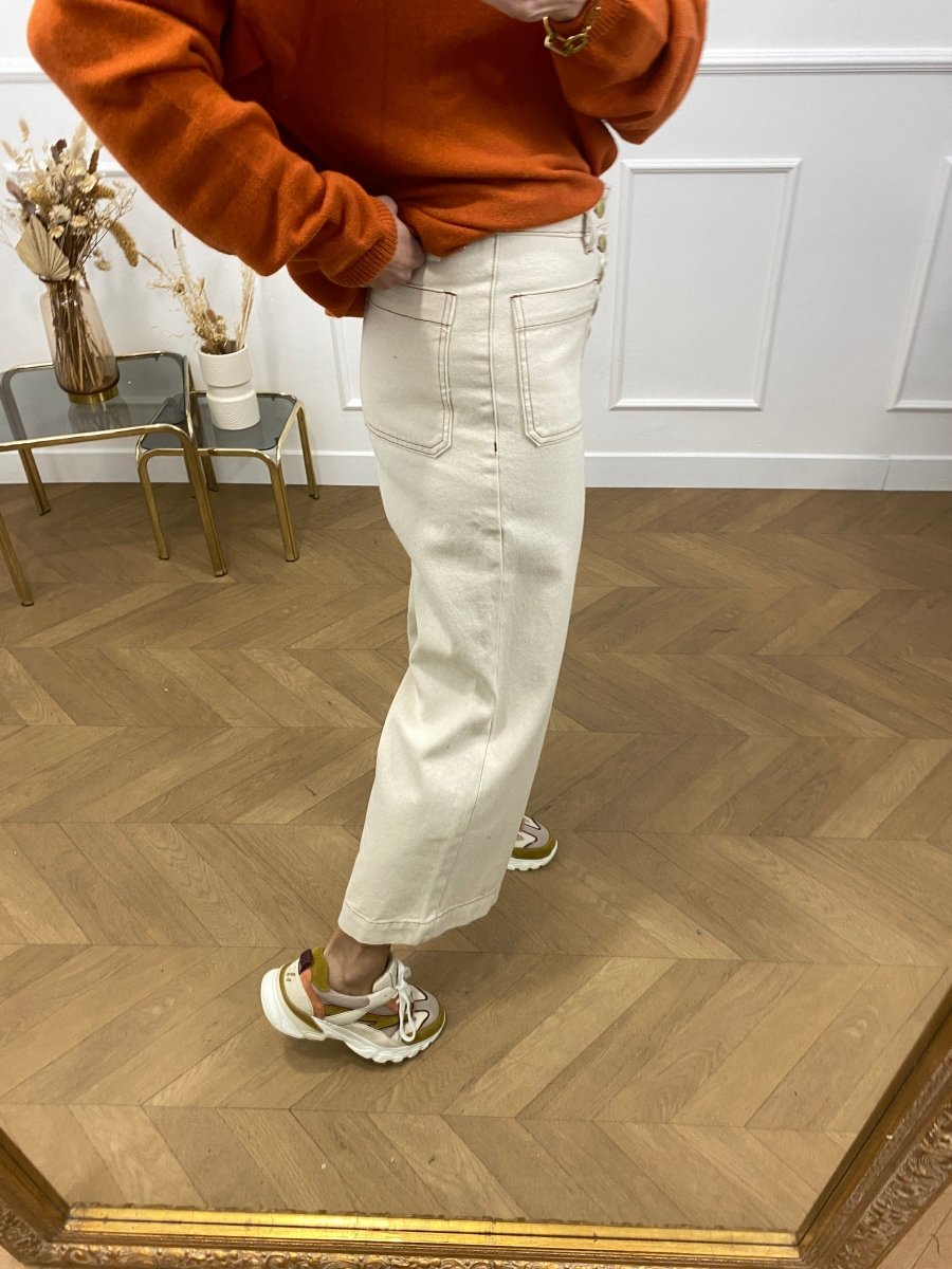 Jeans Atlanta ECRU - LA PETITE ETOILE Pantalon pour femme
