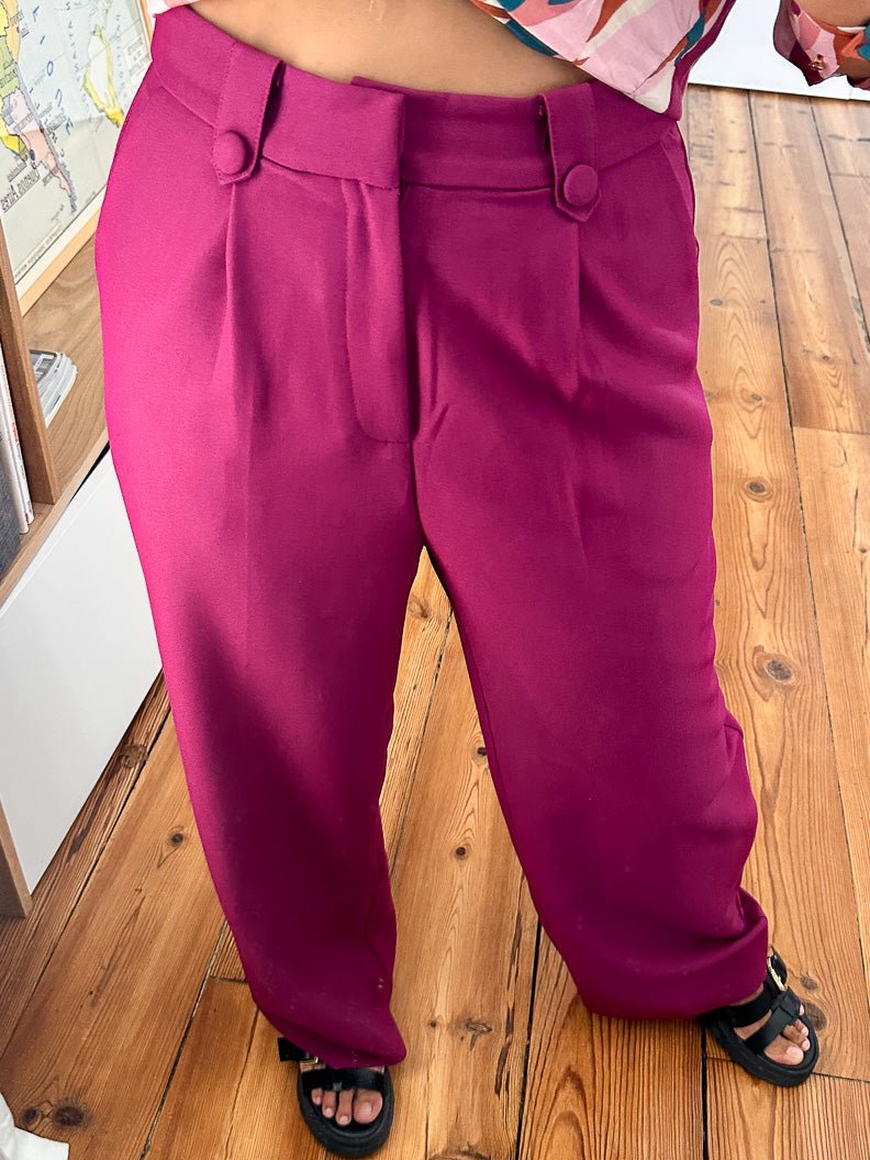 Pantalon Latin PIVOINE violet - GRACE ET MILA Pantalon pour femme