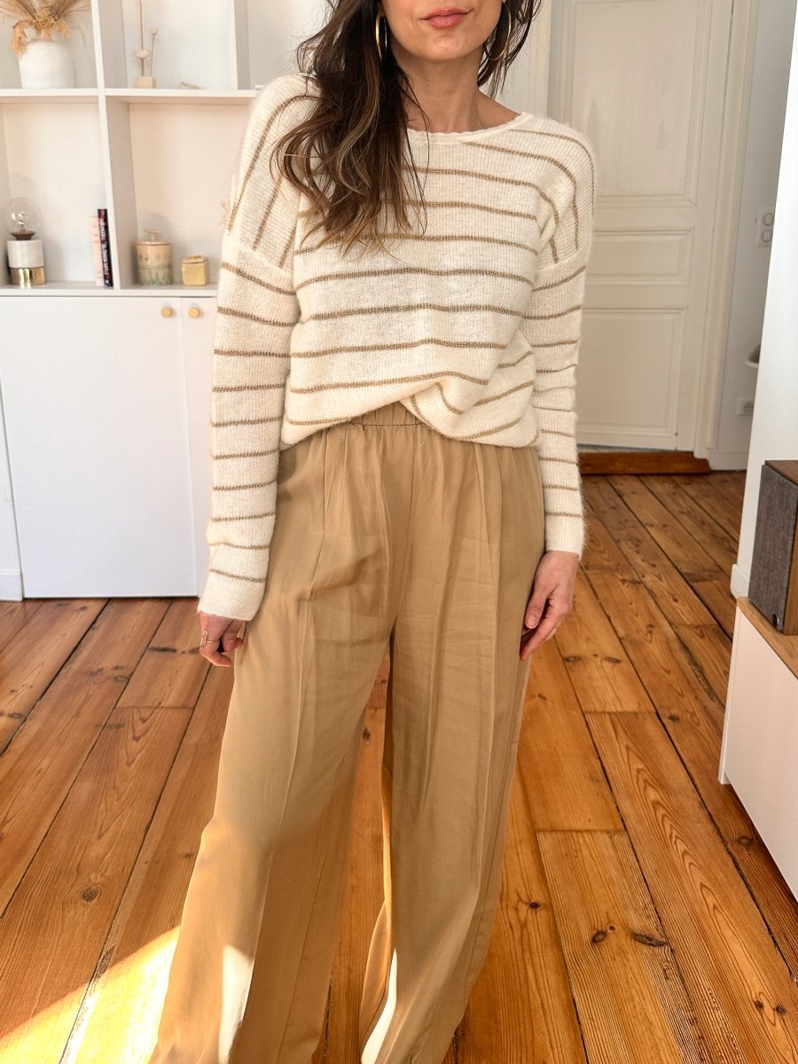 Pantalon Mathilde CAMEL - GRACE ET MILA Pantalon pour femme