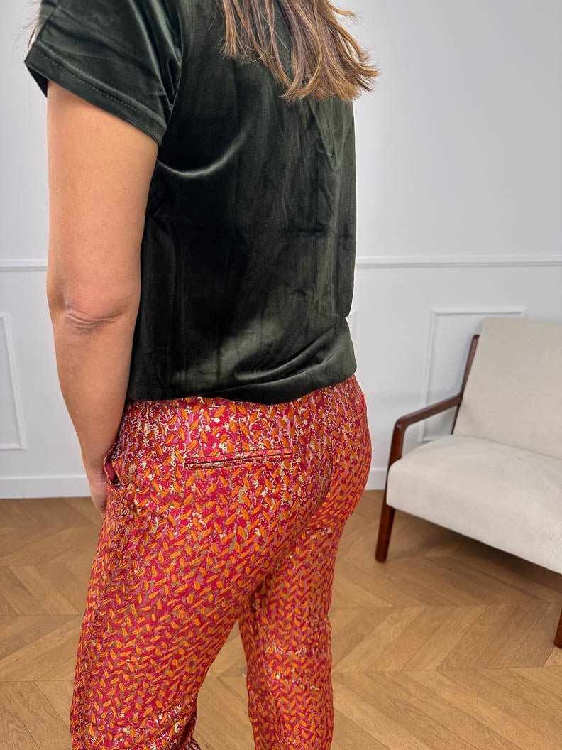 Pantalon Paddo ROSE / ORANGE - LA PETITE ETOILE Pantalon pour femme