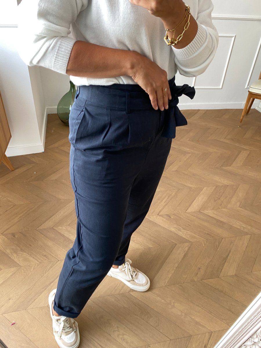 Pantalon Pereira MARINE - LAUREPLUSMAX Pantalon pour femme