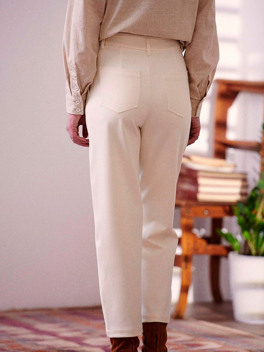 Pantalon Pivoine ECRU - LAUREPLUSMAX Pantalon pour femme