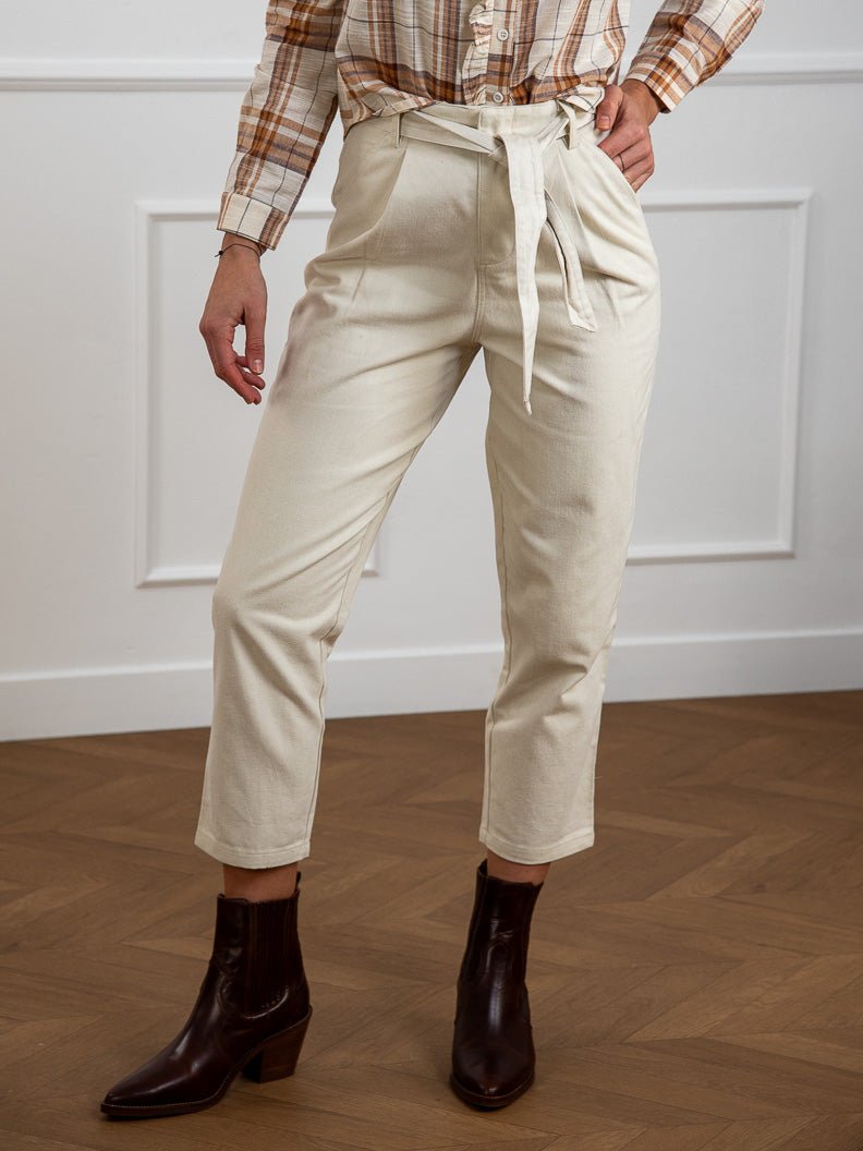 Pantalon Portobello ECRU - LAUREPLUSMAX Pantalon pour femme
