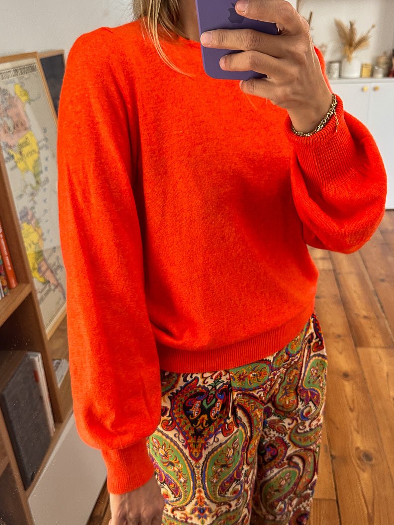 Pull Katell CORAIL orange - ORFEO Pull pour femme