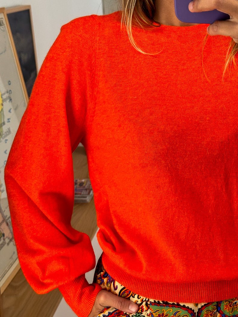 Pull Katell CORAIL orange - ORFEO Pull pour femme