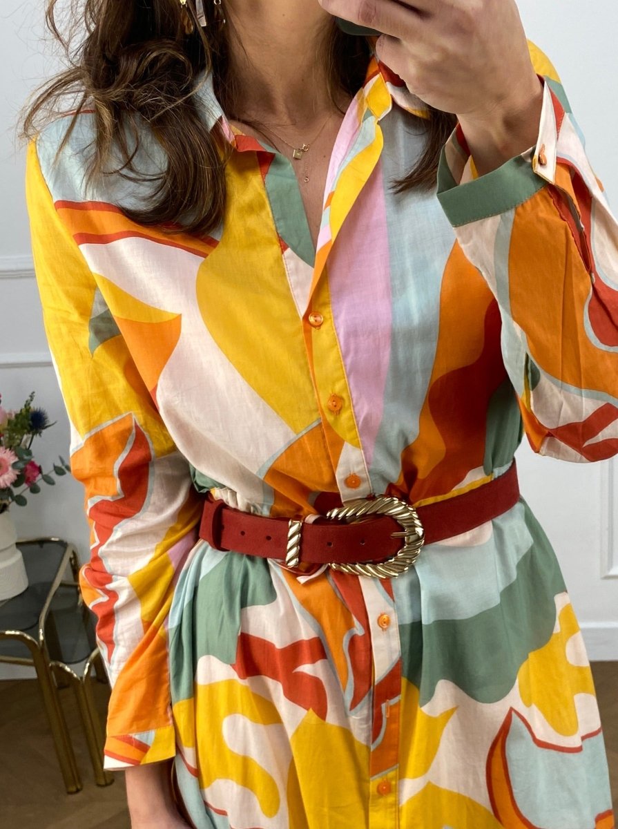 Robe Imprevisible ORANGE - GRACE ET MILA Robe pour femme
