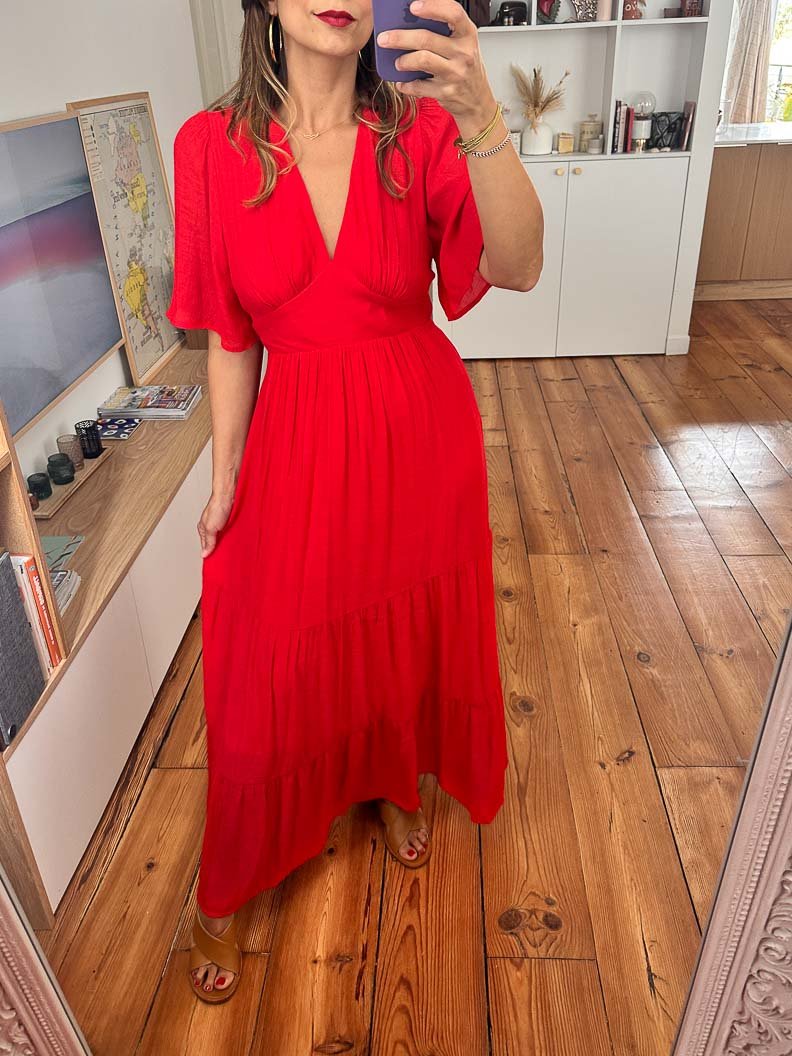 Robe Lya ROUGE - YCOO Robe pour femme