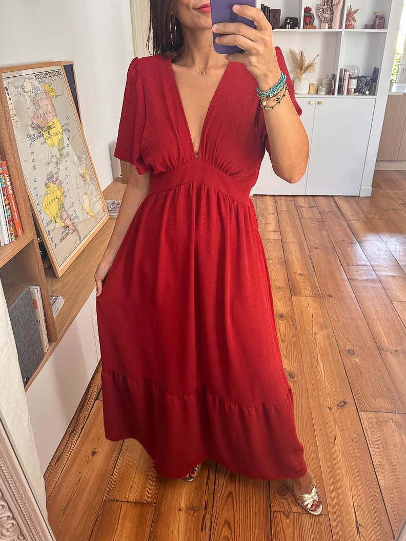 Robe Novela BRIQUE rouge - RUE DES ABBESSES Robe pour femme