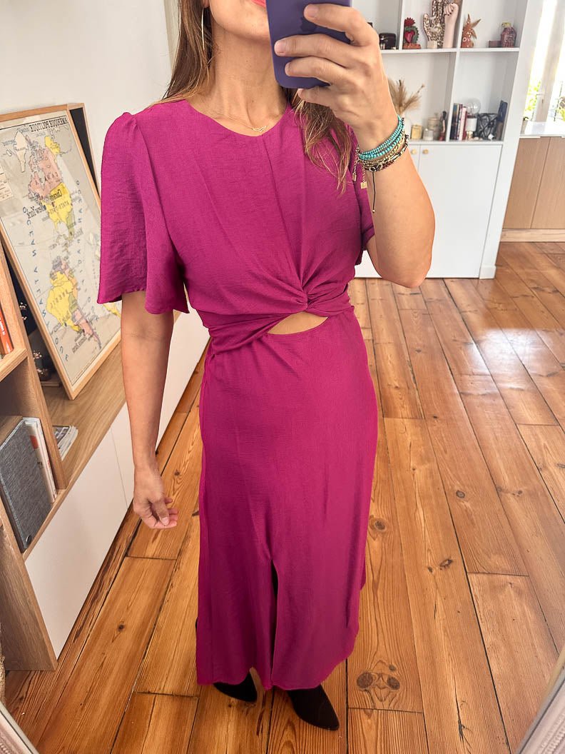 Robe Solange PRUNE violet - OPULLENCE Robe pour femme