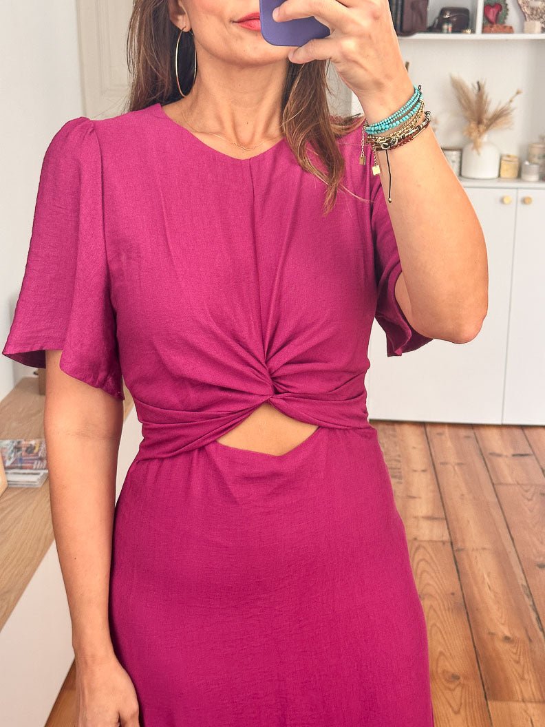 Robe Solange PRUNE violet - OPULLENCE Robe pour femme