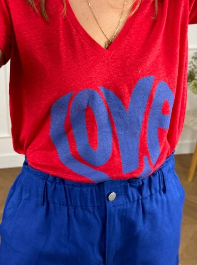 T-shirt Anna ROUGE BORDEAUX - ONE TEE Top pour femme