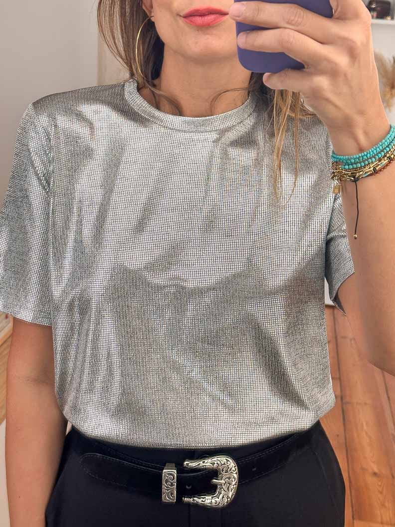 T-shirt Arwen SILVER gris - ANGE Top pour femme