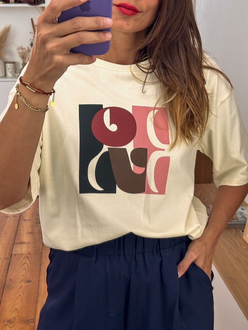T-shirt Lenny BEIGE - GRACE ET MILA Top pour femme