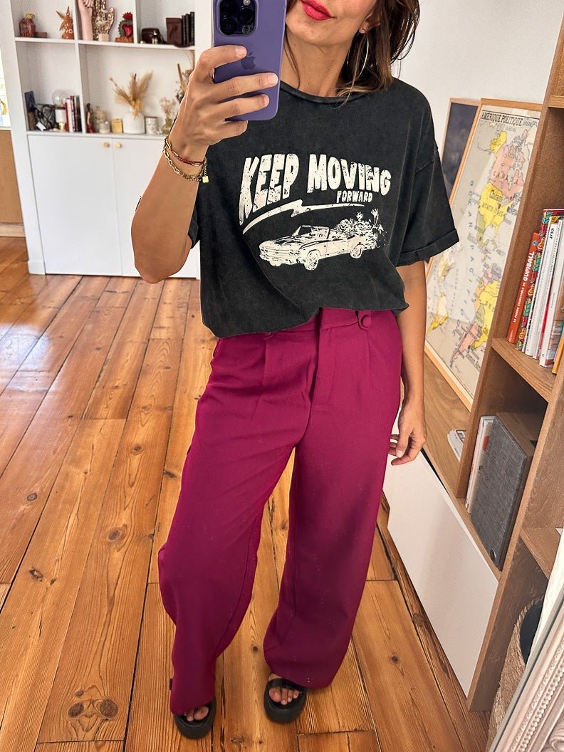 T-shirt Leto ANTHRACITE - GRACE ET MILA Top pour femme